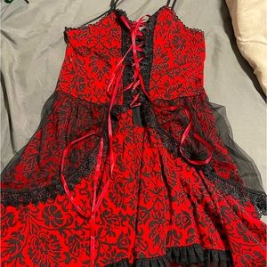 Corset style asymmetrical dress